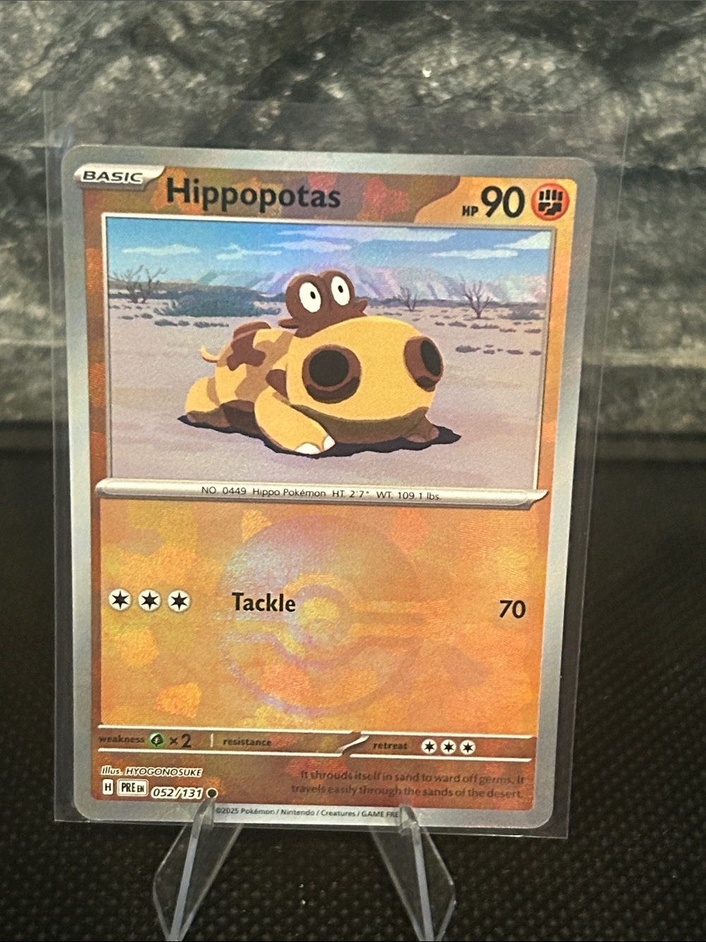 Pokemon Hippopotas Pokeball 052/131 Holo from Prismatic Evolutions M/NM